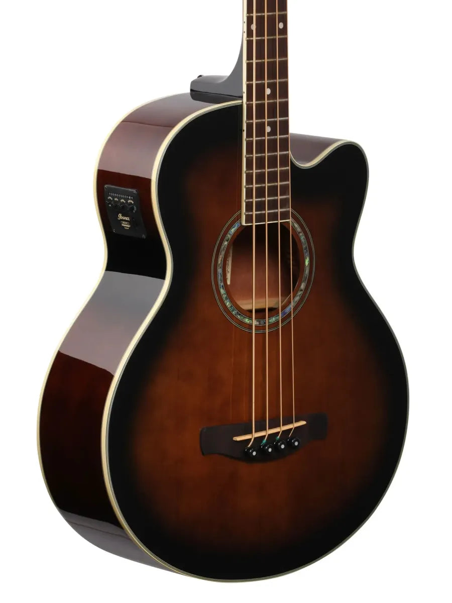 ajo Acústico/Eléctrico Ibanez AEB10EDVS Dark Violin Sunburst con Fishman y Afinador Integrado