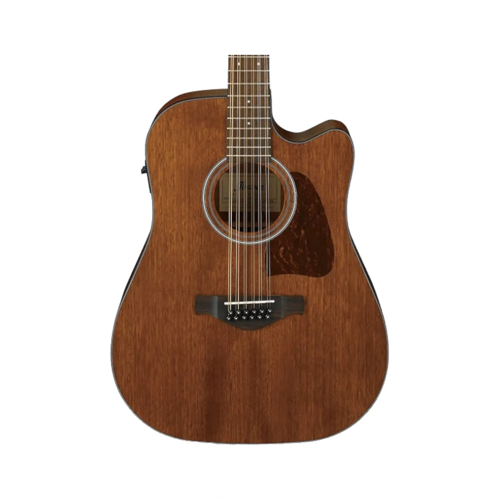 Guitarra Docerola Electroacústica Ibanez AW5412CE-OPN Artwood de 12 Cuerdas con Cutaway y Afinador Integrado