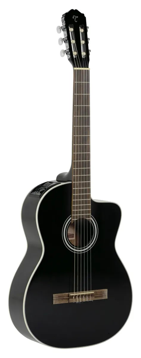 Guitarra Clásica Electroacústica Takamine GC2CEBLK | Negro Brillante | Cutaway | TP-4T con Afinador Integrado