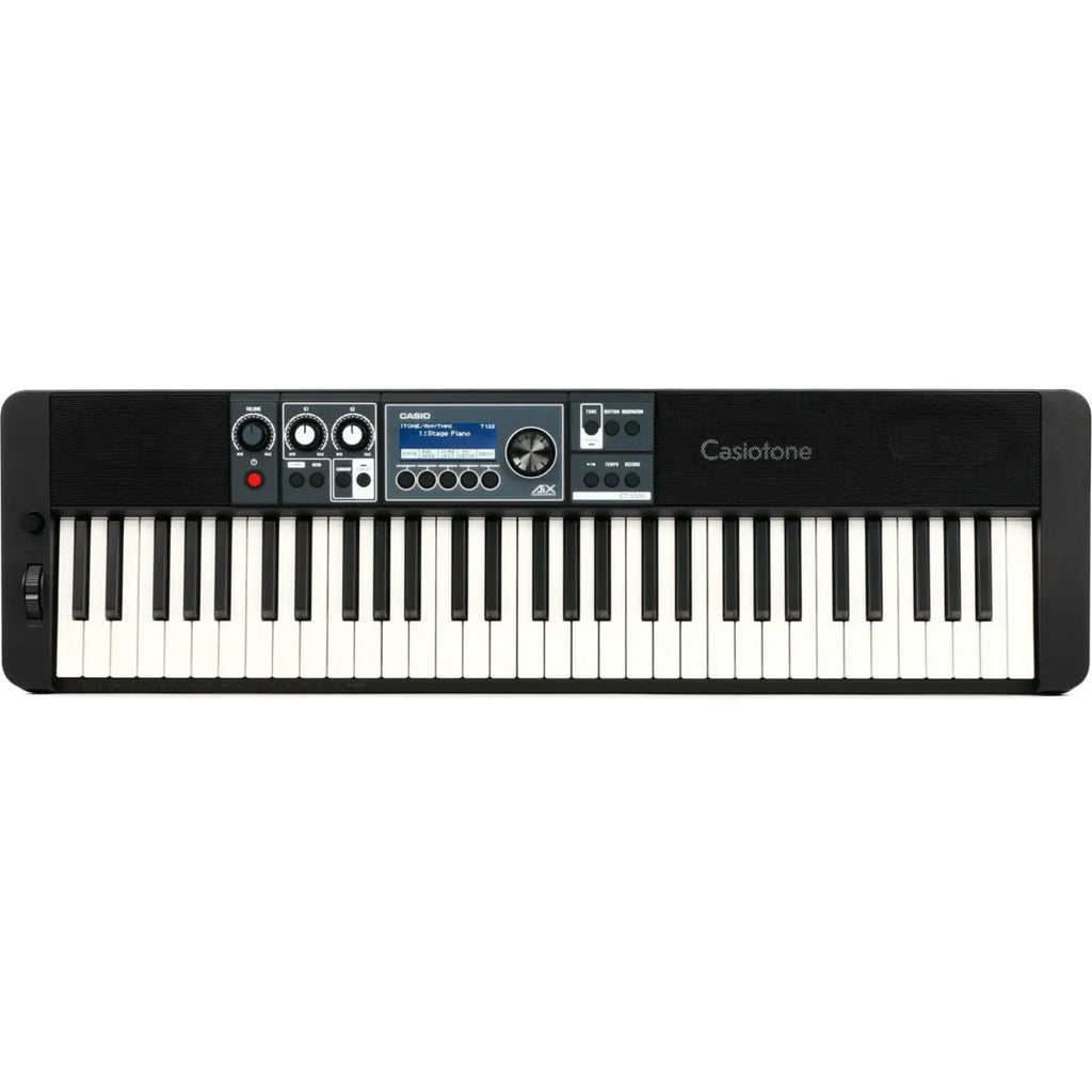 Teclado Casio Casiotone CT-S500 de 61 Teclas con Sensibilidad al Tacto, Bluetooth MIDI/Audio (Opcional) y Efectos DSP