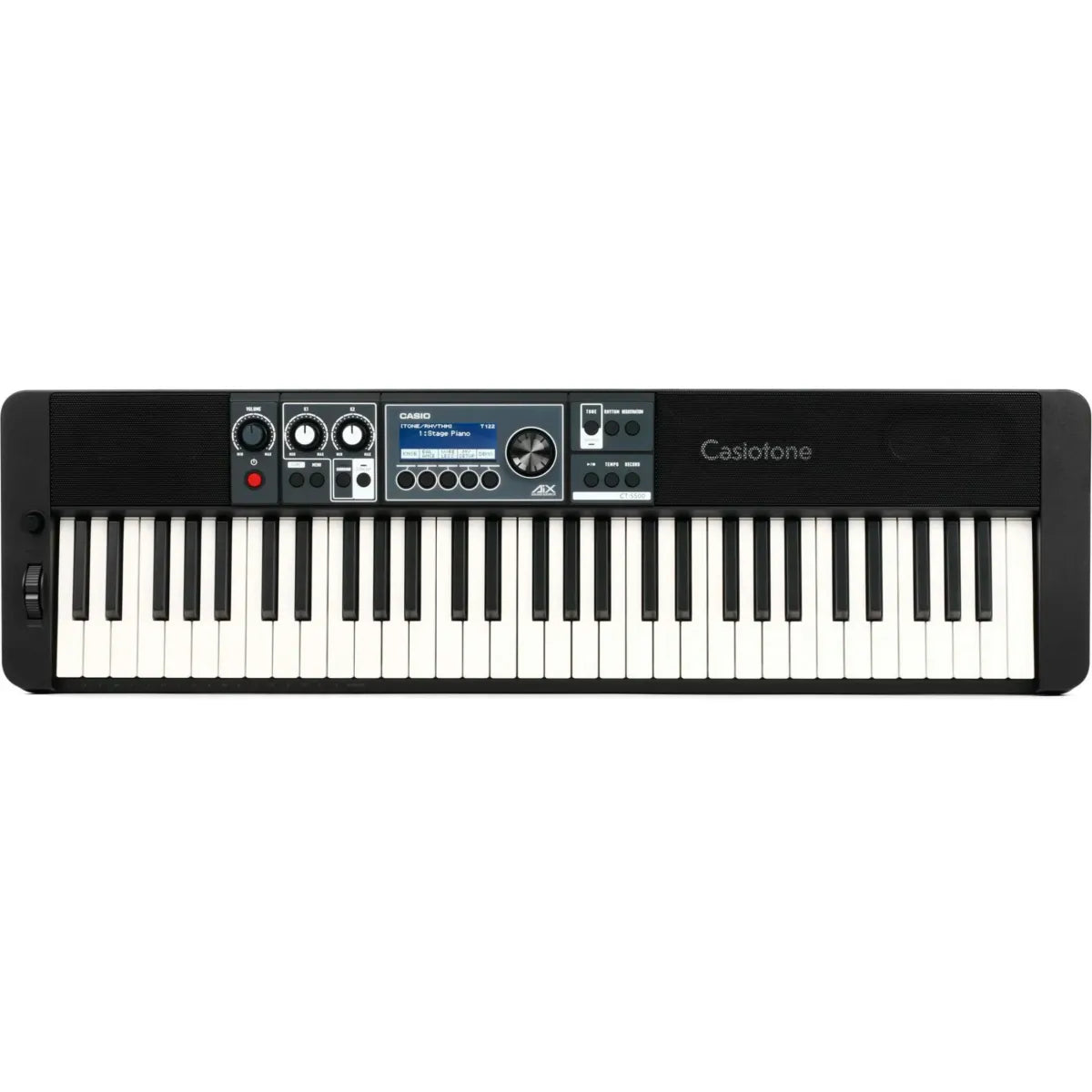 Teclado Casio Casiotone CT-S500 de 61 Teclas con Sensibilidad al Tacto, Bluetooth MIDI/Audio (Opcional) y Efectos DSP
