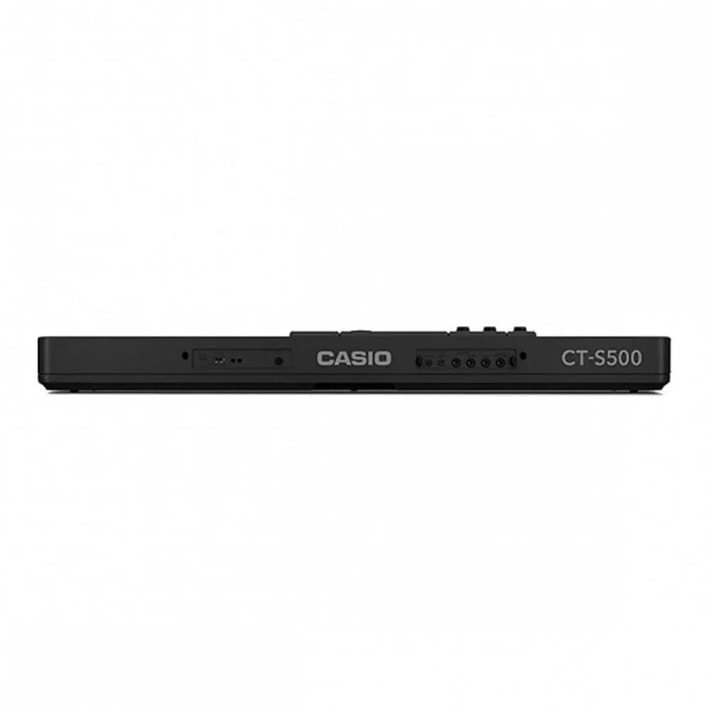 Teclado Casio Casiotone CT-S500 de 61 Teclas con Sensibilidad al Tacto, Bluetooth MIDI/Audio (Opcional) y Efectos DSP