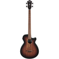 Bajo Electroacústico Ibanez AEGB24EMHS Mahogany Sunburst High Gloss de 4 Cuerdas con Afinador Integrado