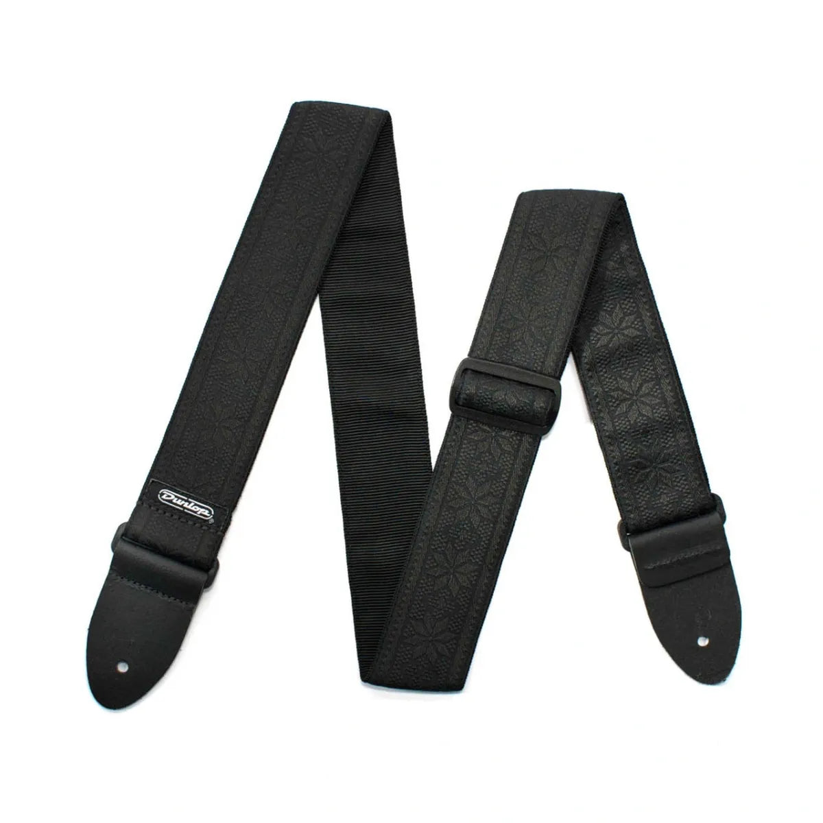 Tali para Guitarra Dunlop D67-02BK Jacquard Fillmore Double Black Correa Ajustable para Guitarra y Bajo