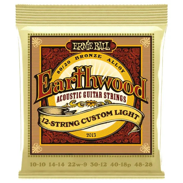 Juego de Cuerdas para Guitarra Acústica Ernie Ball 2013 Earthwood 80/20 Bronze 2 Pack Calibre 12-54