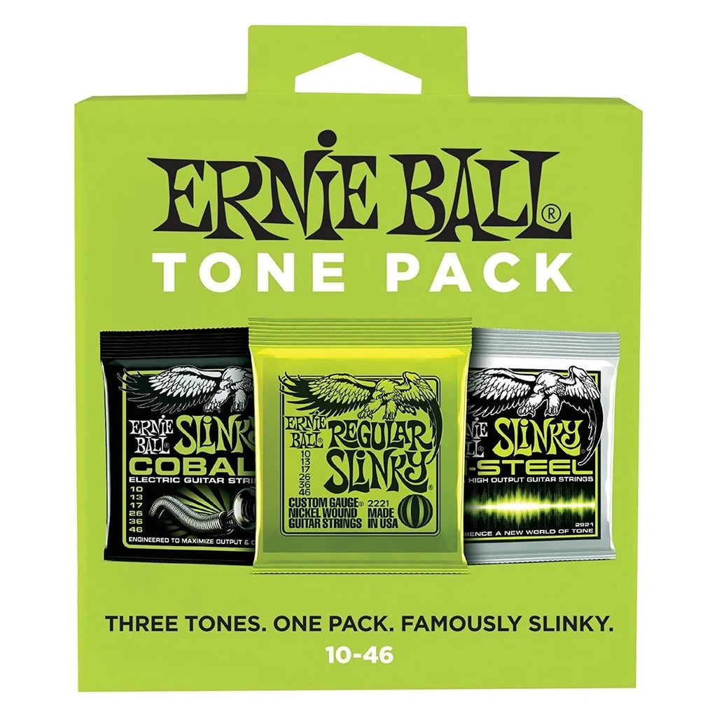 Encordadura Tone Pack Guitarra Eléctrica Ernie Ball 3331 | 3 Juegos de Cuerdas Slinky con Diferentes Tonos