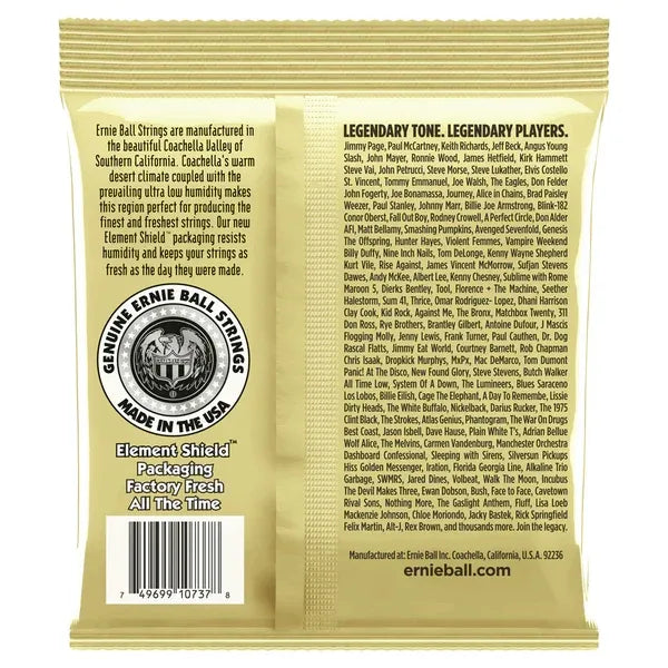 Juego de Cuerdas para Guitarra Acústica Ernie Ball 2013 Earthwood 80/20 Bronze 2 Pack Calibre 12-54