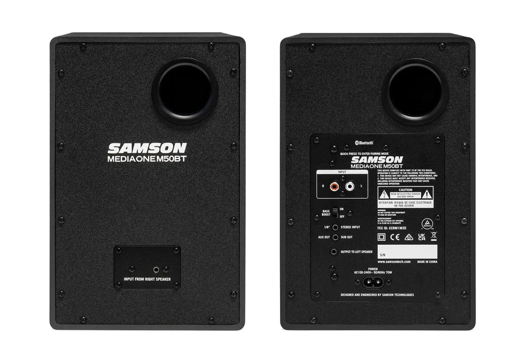 Monitores de Estudio Activos Samson MediaOne SM50BT