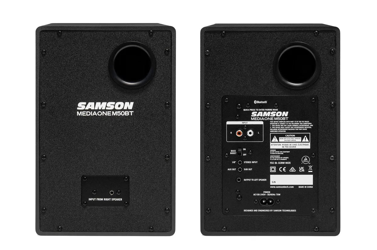Monitores de Estudio Activos Samson MediaOne SM50BT