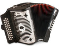 Acordeón Hohner Panther 3100FB Tono Fa Negro + Mini Armónica Hohner de Regalo