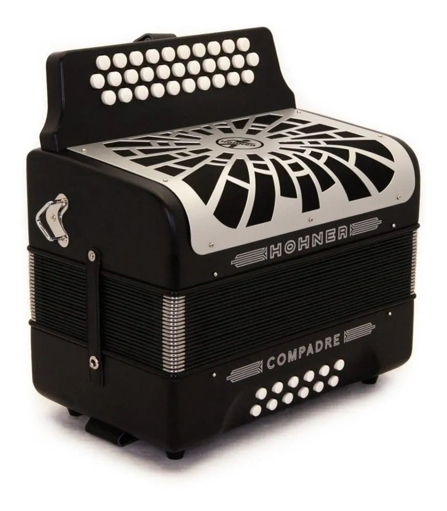 Acordeón Hohner Compadre FA FBbEb Negro A48421 | 31 Botones y 12 Bajos Profesional