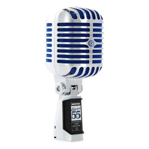 Micrófono Shure Super 55 Vintage Profesional Dinámico Supercardioide para Voz en Vivo y Estudio – Diseño Clásico Cromado con Sonido Moderno