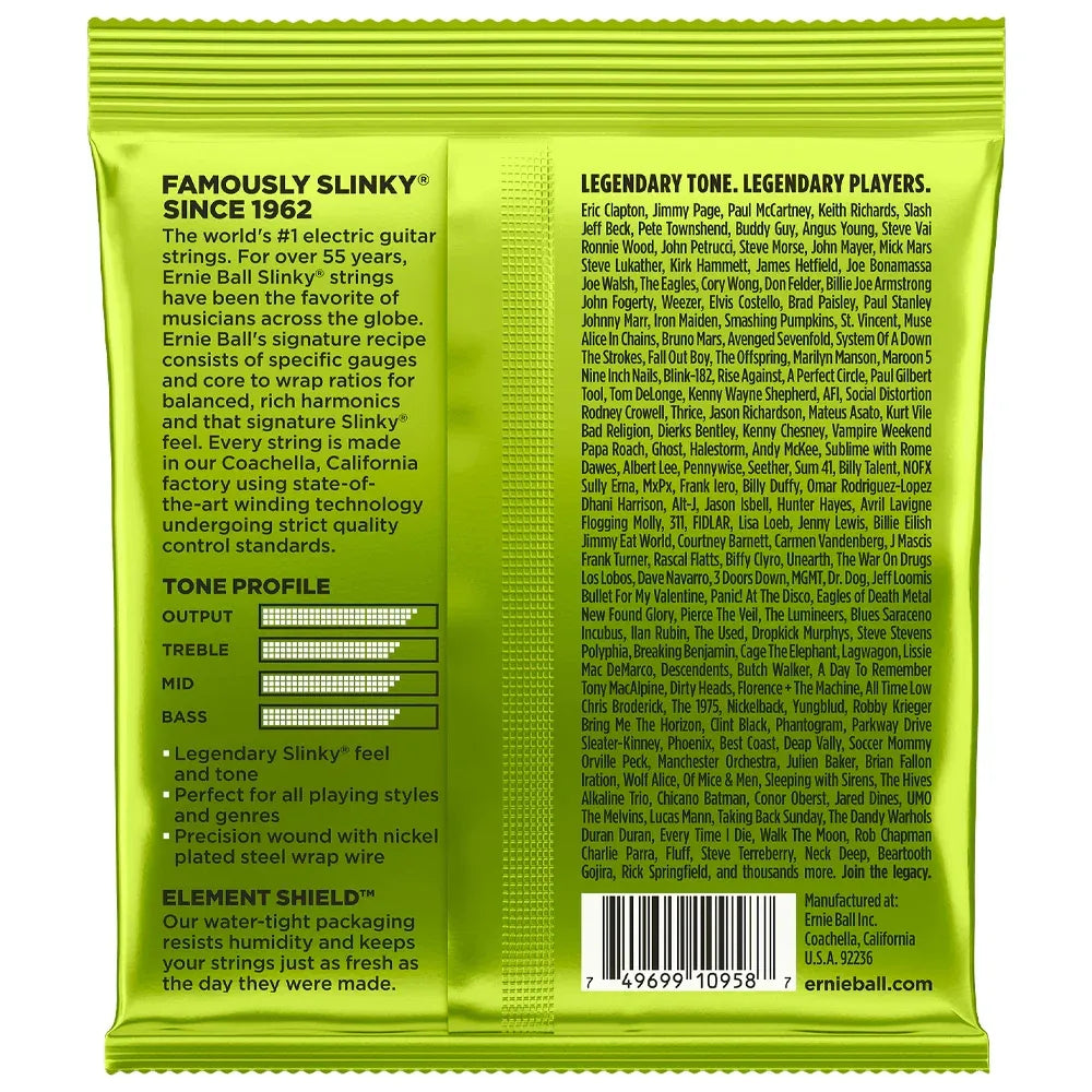 Encordadura para Guitarra Eléctrica Ernie Ball 2629 Cobalt Slinky 7 Cuerdas 10-62
