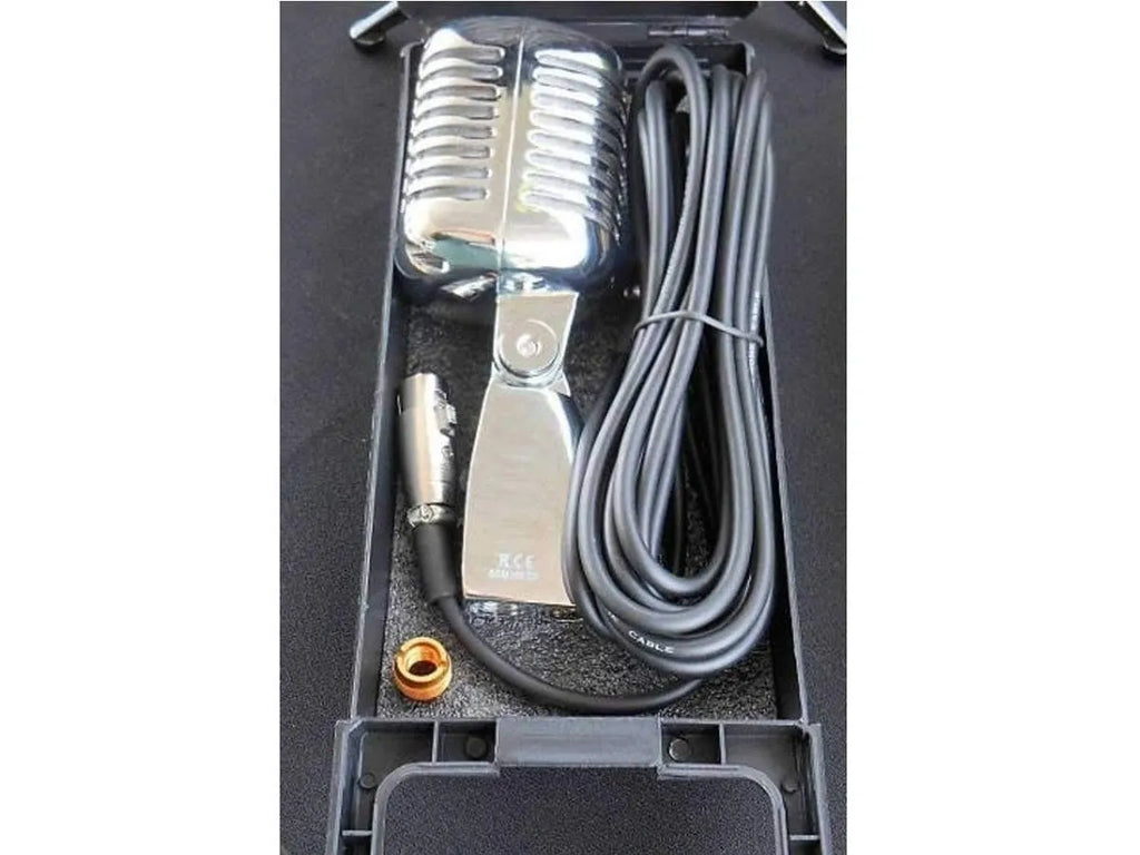 Micrófono Dinámico Stagg SDM100CR Profesional Cardioide con Cable XLR para Voz, Canto y Presentaciones