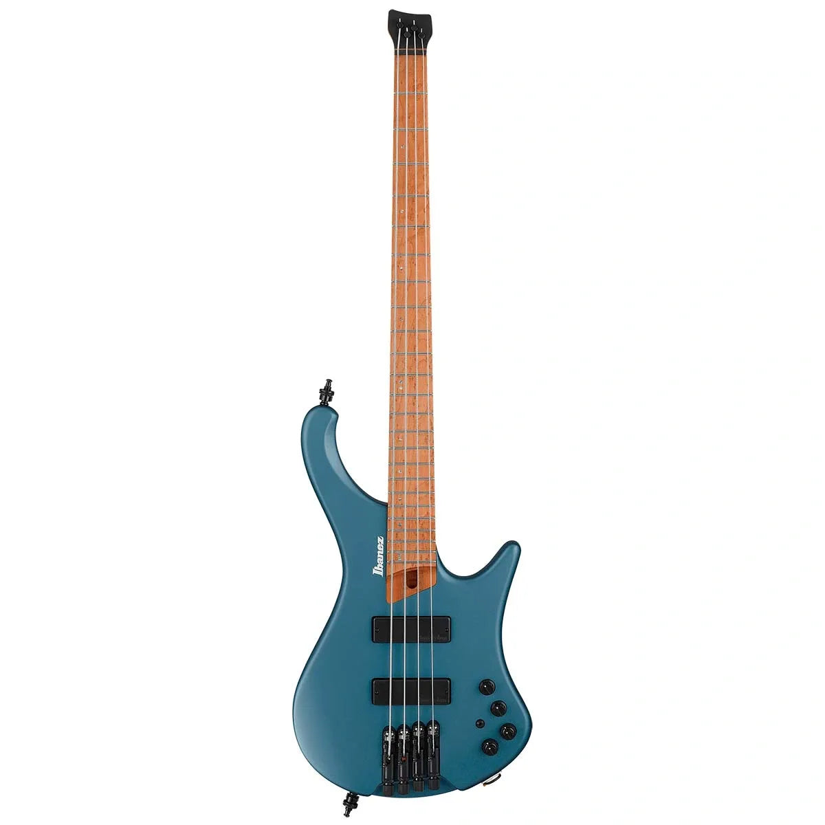 Bajo Eléctrico Sin Cabeza Ibanez EHB1000AOM Arctic Ocean Matte de 4 Cuerdas con Pastillas Bartolini BH2 y EQ Vari-Mid