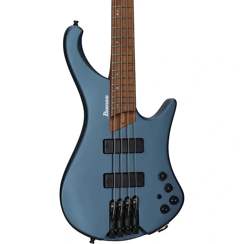 Bajo Eléctrico Sin Cabeza Ibanez EHB1000AOM Arctic Ocean Matte de 4 Cuerdas con Pastillas Bartolini BH2 y EQ Vari-Mid