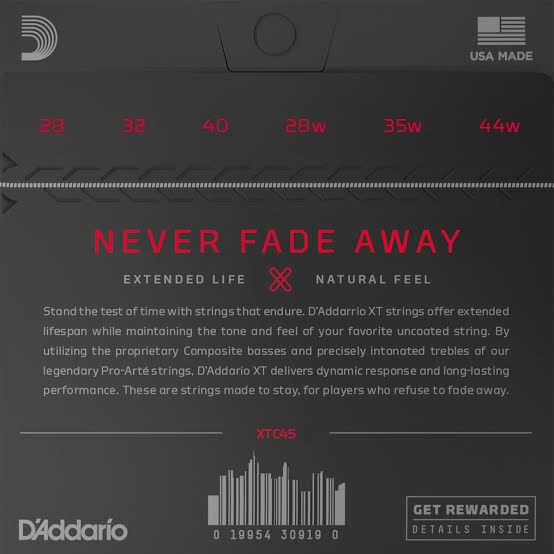 Cuerdas Guitarra Clásica D'Addario XTC45