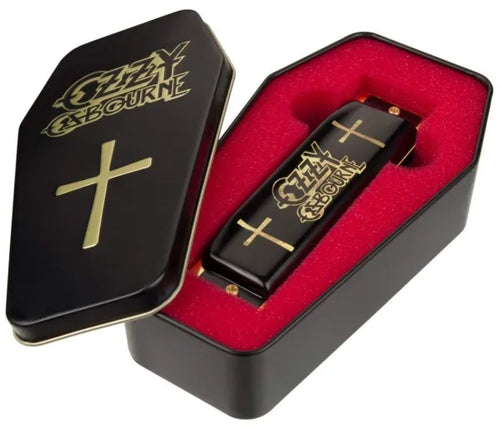 Armónica Hohner Ozzy Osbourne M666 Signature C | Edición Coleccionista Diatónica de 10 Orificios con Estuche Ataúd