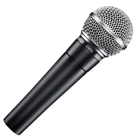 Micrófono Dinámico Shure SM58-LC Cardioide XLR Profesional para Voz, Canto y Escenario en Vivo
