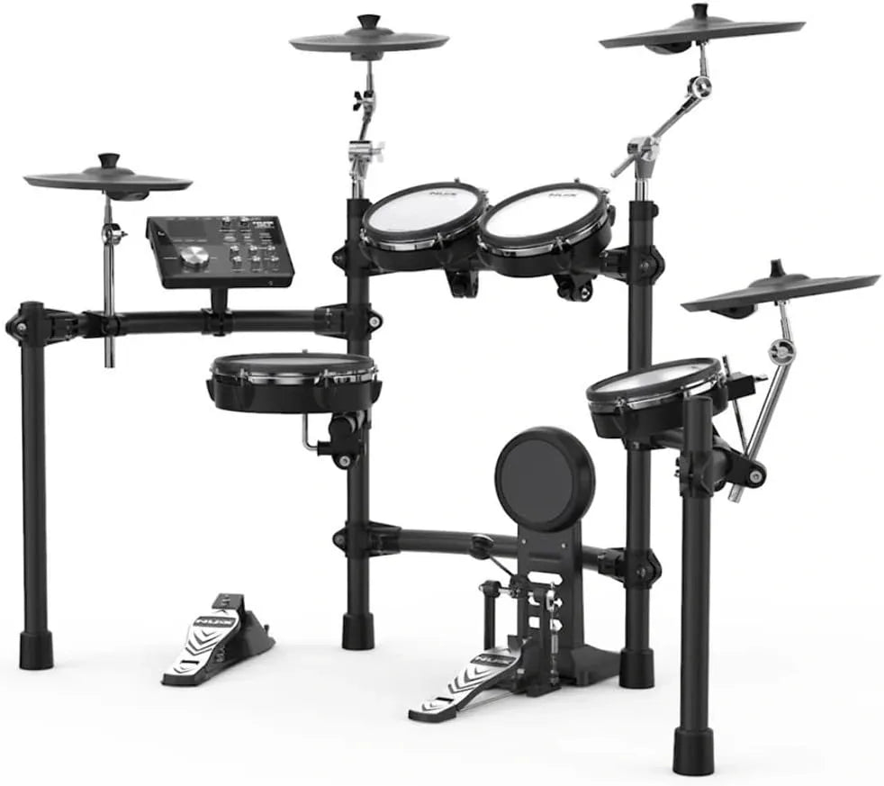 Batería Electrónica NUX DM-7X de 5 Piezas con Módulo Profesional, Pads de Malla y Sonidos Realistas para Estudio y Escenario