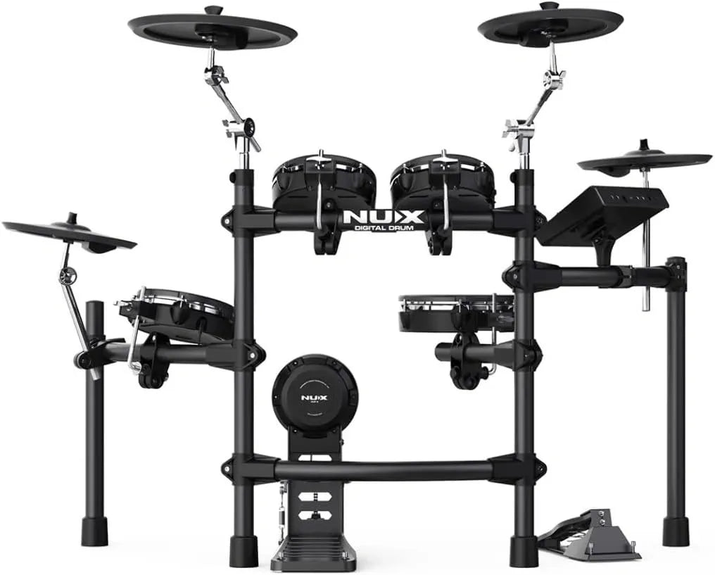 Batería Electrónica NUX DM-7X de 5 Piezas con Módulo Profesional, Pads de Malla y Sonidos Realistas para Estudio y Escenario