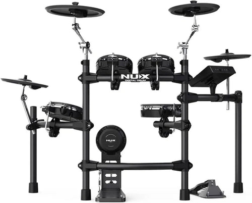 Batería Electrónica NUX DM-7X de 5 Piezas con Módulo Profesional, Pads de Malla y Sonidos Realistas para Estudio y Escenario