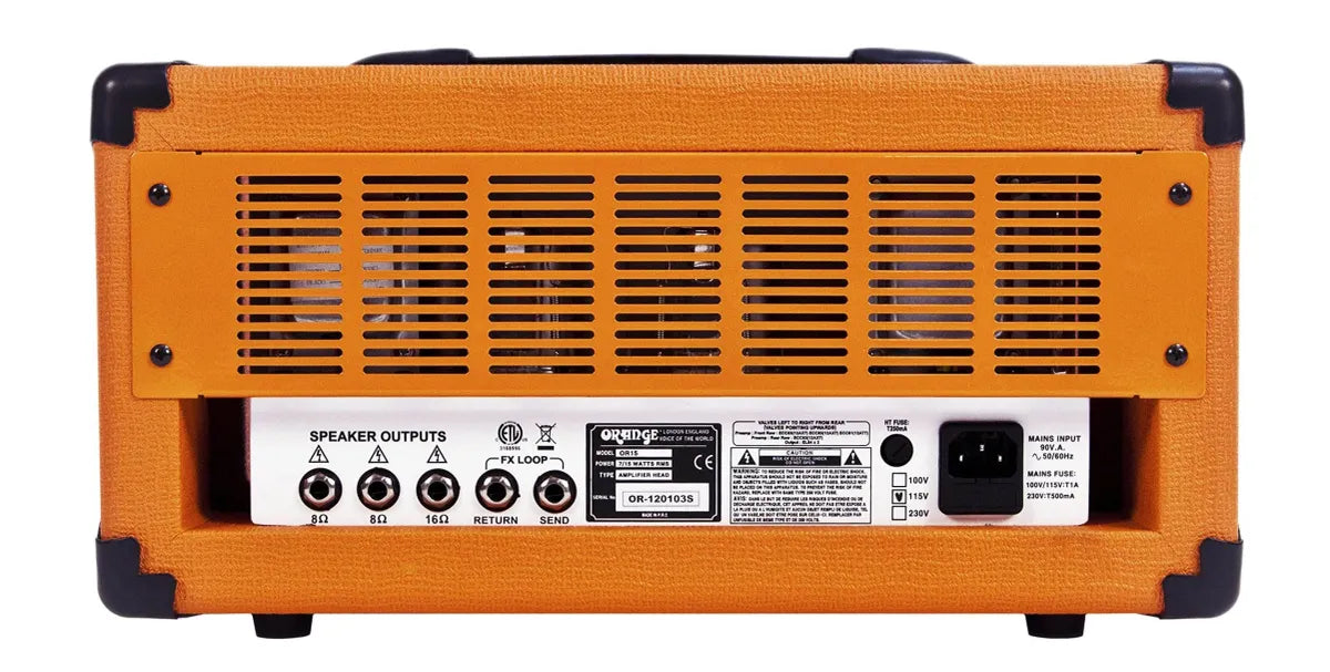 Amplificador para Guitarra Eléctrica Orange OR15 15W Cabezal a Válvulas Sonido Británico Profesional para Estudio y Escenario