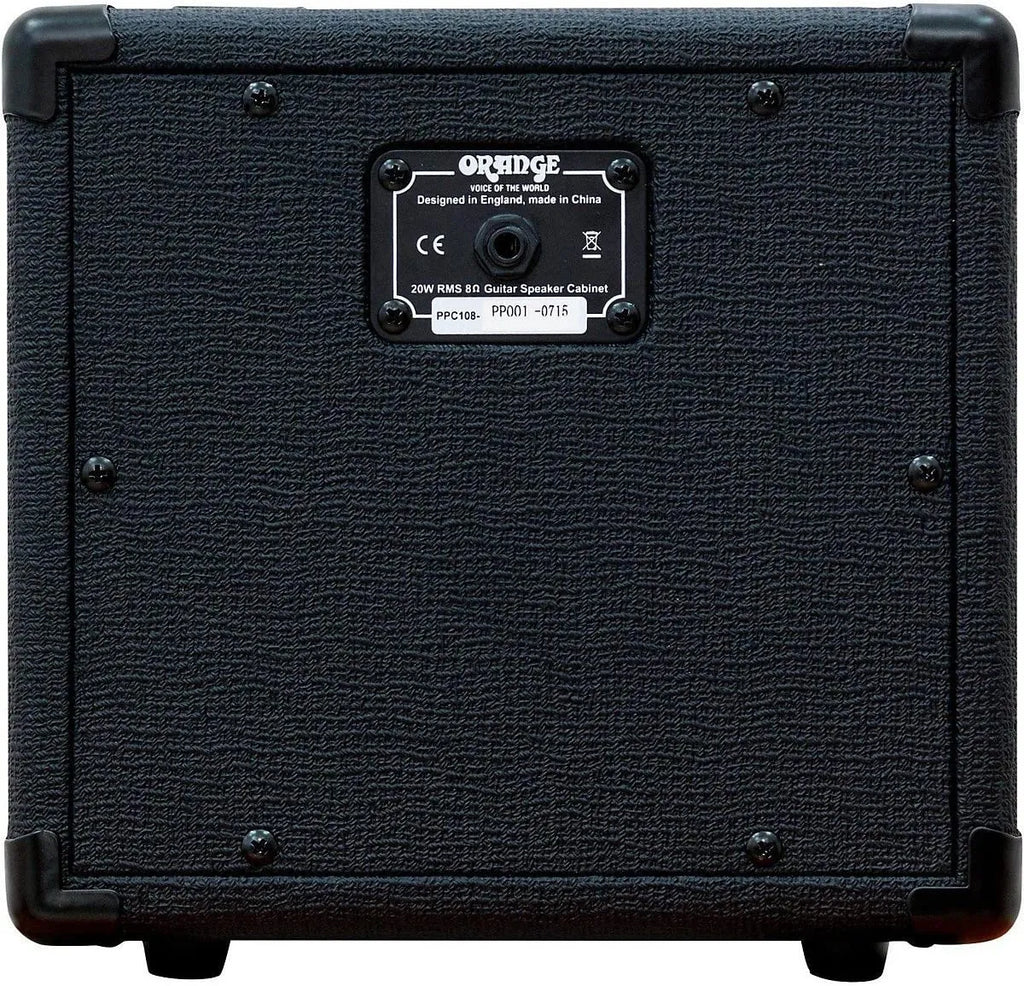 Caja para Amplificador de Guitarra Orange PPC108-BK 1x8 20W Cerrada Compacta con Sonido Británico Profesional para Micro Terror y Micro Dark