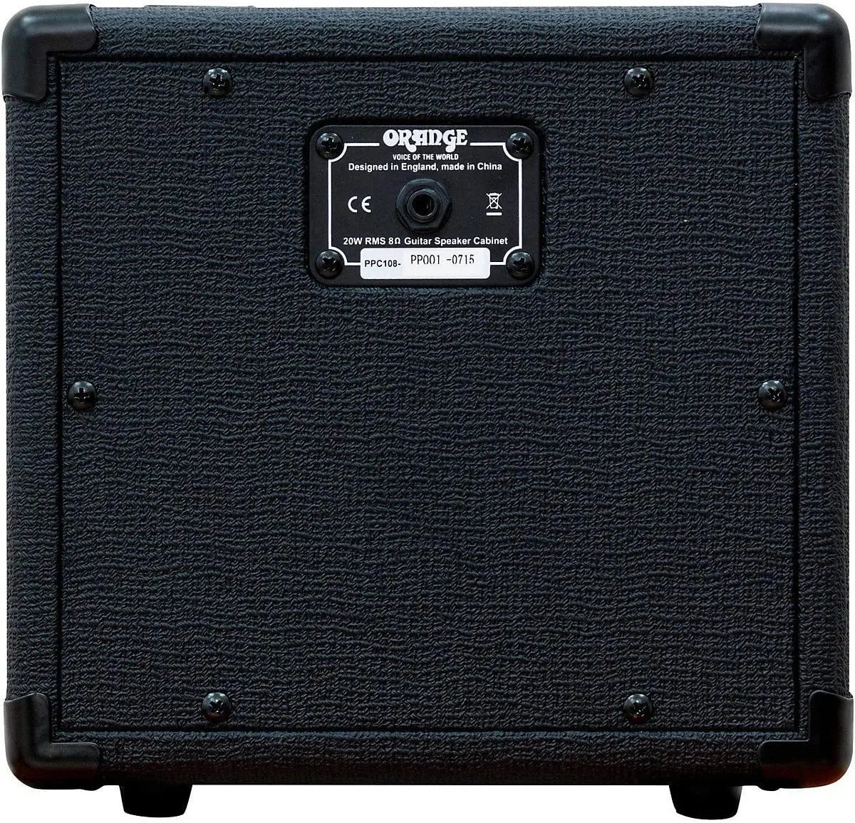 Caja para Amplificador de Guitarra Orange PPC108-BK 1x8 20W Cerrada Compacta con Sonido Británico Profesional para Micro Terror y Micro Dark