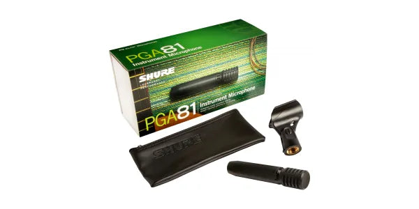 Micrófono de Condensador Shure PGA81-LC Cardioide XLR Profesional para Instrumentos Acústicos, Overhead y Estudio