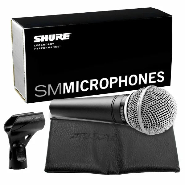 Micrófono Dinámico Shure SM48-LC Cardioide XLR Profesional para Voz, Karaoke y Presentaciones en Vivo