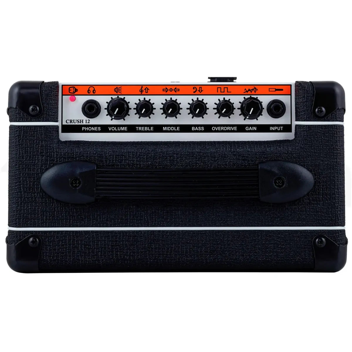 Amplificador para Guitarra Eléctrica Orange Crush 12 Black CRUSH12BK 12W Combo con Overdrive, Ecualizador y Sonido Analógico Profesional