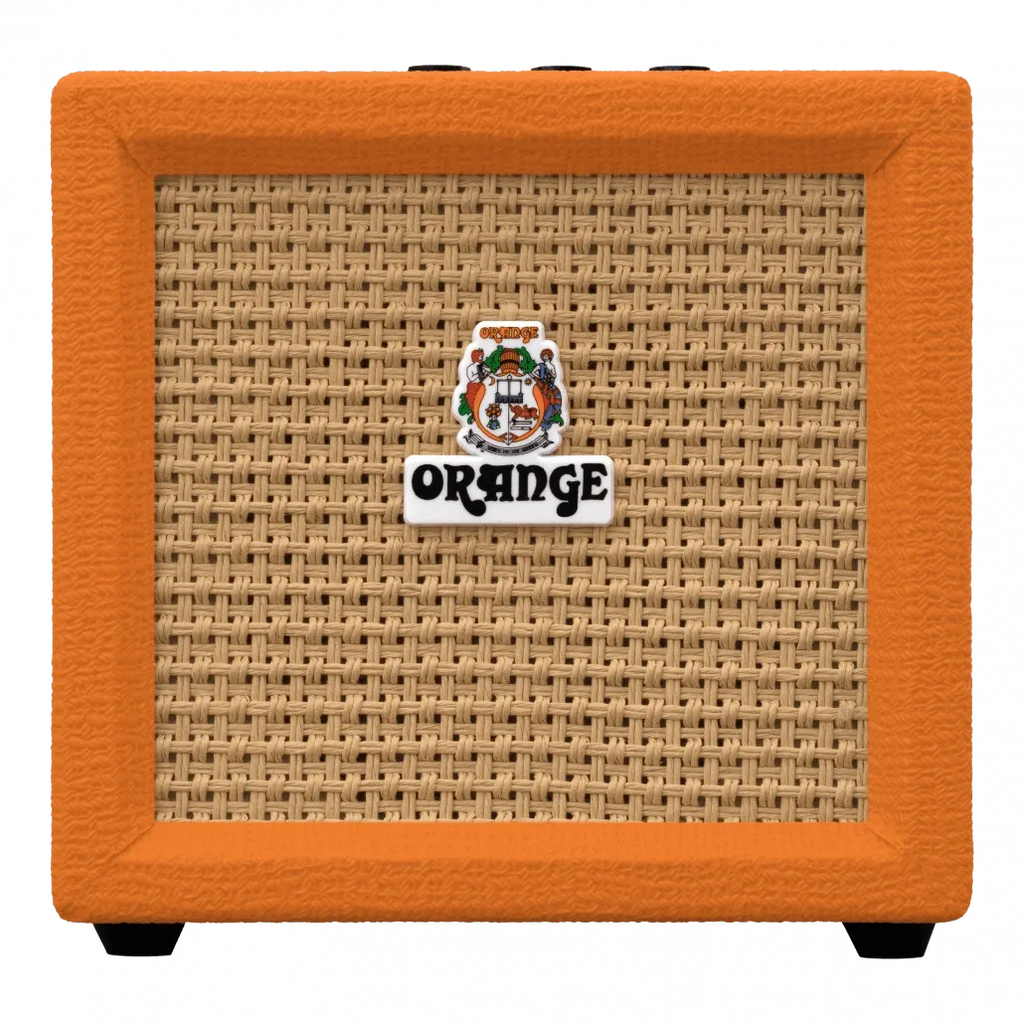 Mini Amplificador para Guitarra Eléctrica Orange Crush Mini 3W Portátil con Tuner Integrado, Overdrive y Salida para Audífonos CabSim