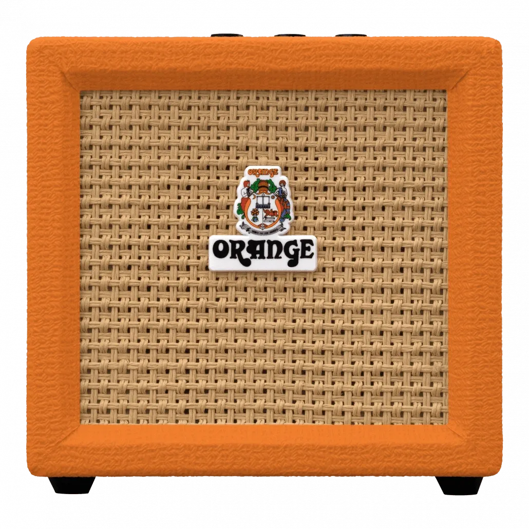 Mini Amplificador para Guitarra Eléctrica Orange Crush Mini 3W Portátil con Tuner Integrado, Overdrive y Salida para Audífonos CabSim