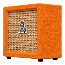 Mini Amplificador para Guitarra Eléctrica Orange Crush Mini 3W Portátil con Tuner Integrado, Overdrive y Salida para Audífonos CabSim