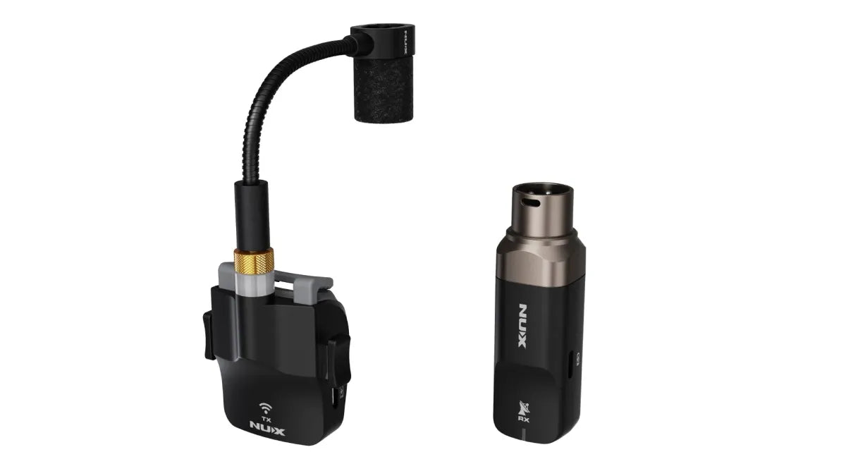 Sistema Inalámbrico para Saxofón NUX B-6 | Micrófono Digital 2.4 GHz con Estuche de Carga y Audio Hi-Res