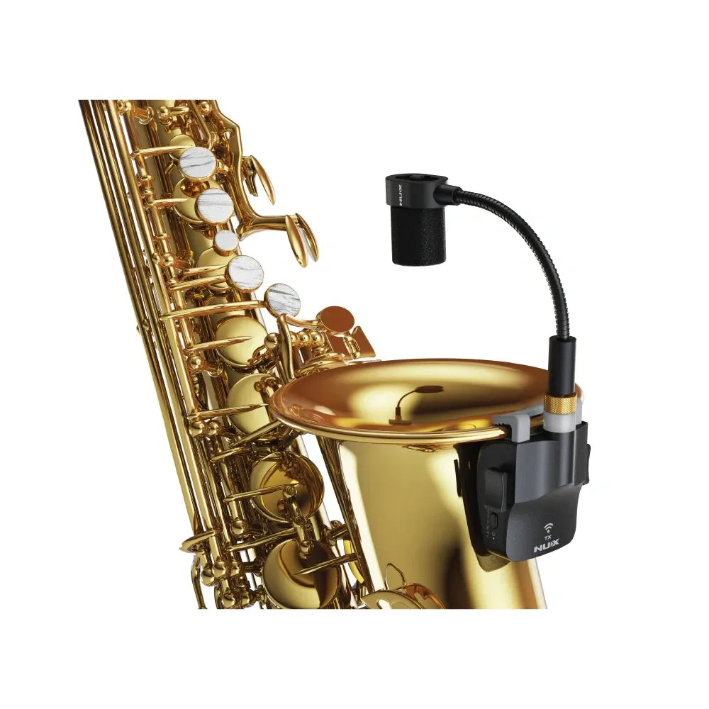 Sistema Inalámbrico para Saxofón NUX B-6 | Micrófono Digital 2.4 GHz con Estuche de Carga y Audio Hi-Res
