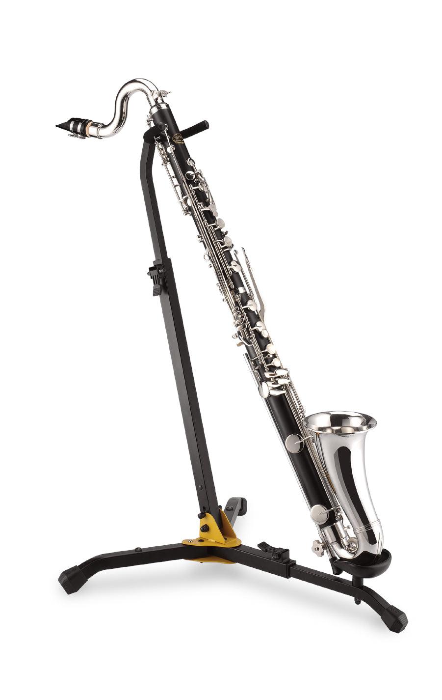 Pedestal Hercules DS561B para Clarinete Bajo y Fagot | Ajustable, Plegable y Ultra Estable
