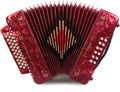 Acordeón Rossetti Tono Fa 31 Botones 12 Bajos Modelo ROS3112FBERD Rojo Profesional Diatónico Norteño