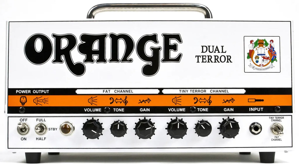 Amplificador para Guitarra Eléctrica Orange Dual Terror DT30-H 30W Cabezal a Válvulas 2 Canales con Power Scaling 30/15/7W Sonido Británico Profesional