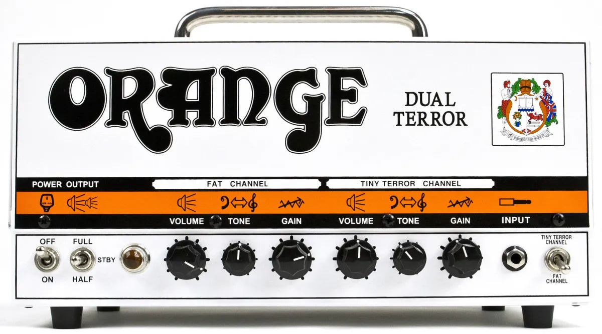 Amplificador para Guitarra Eléctrica Orange Dual Terror DT30-H 30W Cabezal a Válvulas 2 Canales con Power Scaling 30/15/7W Sonido Británico Profesional