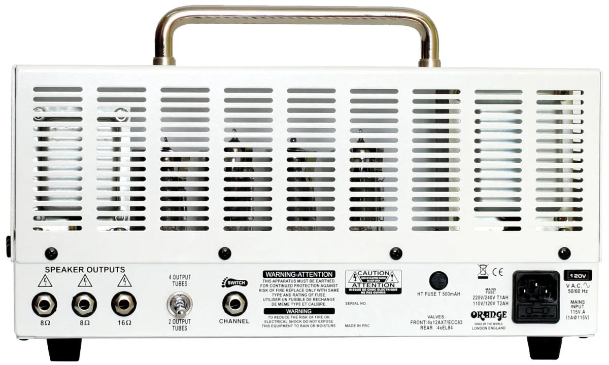 Amplificador para Guitarra Eléctrica Orange Dual Terror DT30-H 30W Cabezal a Válvulas 2 Canales con Power Scaling 30/15/7W Sonido Británico Profesional