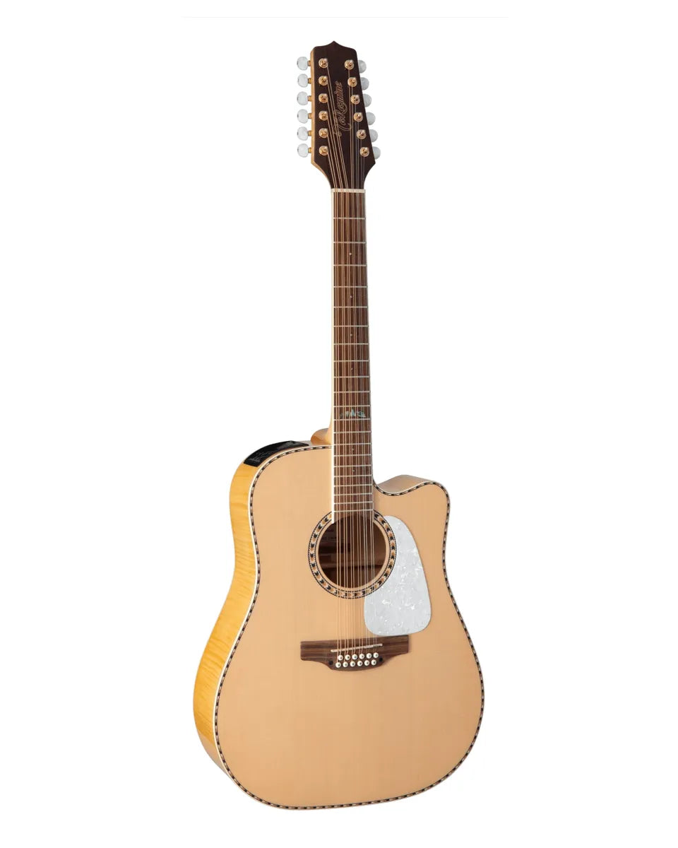Guitarra Electroacústica Takamine GD74CE-12U NAT 12 Cuerdas Premium con Cutaway y Preamp TP-3G