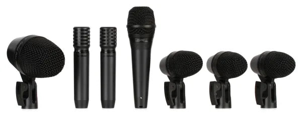Kit de Micrófonos para Batería Shure PGADRUMKIT7 | Set Profesional de 7 Micrófonos para Grabación y Audio en Vivo