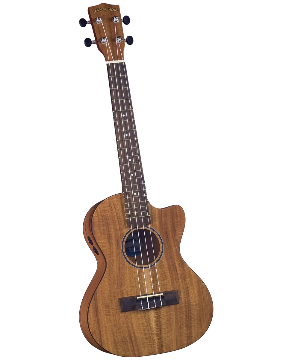 Ukulele Tenor Electroacústico Diamond Head DU350TCE con Cutaway, Ecualizador y Acabado Natural