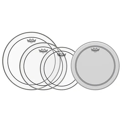 Set de Cueros Remo PP-0312-PS Pinstripe Clear ProPack para Toms 12", 13", 16" + Powerstroke 3 Coated 14