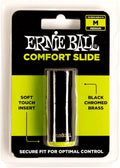 Slide Comfort Mediano Ernie Ball P04288 para Guitarra Latón Cromado Negro con Interior Acolchado