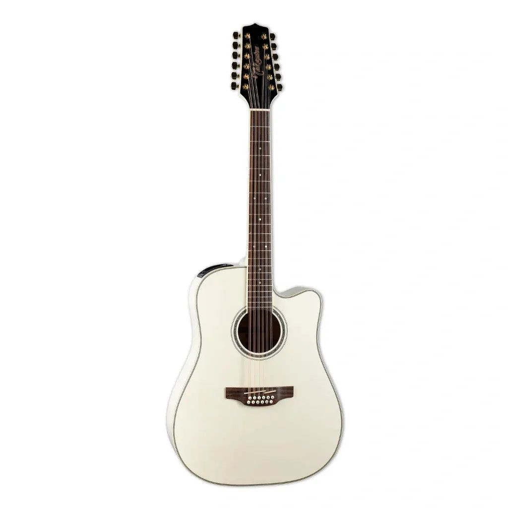 Guitarra Docerola Electroacústica Takamine GD37CE-12 PW Pearl White | 12 Cuerdas | Tapa de Abeto Macizo | Incluye Fund