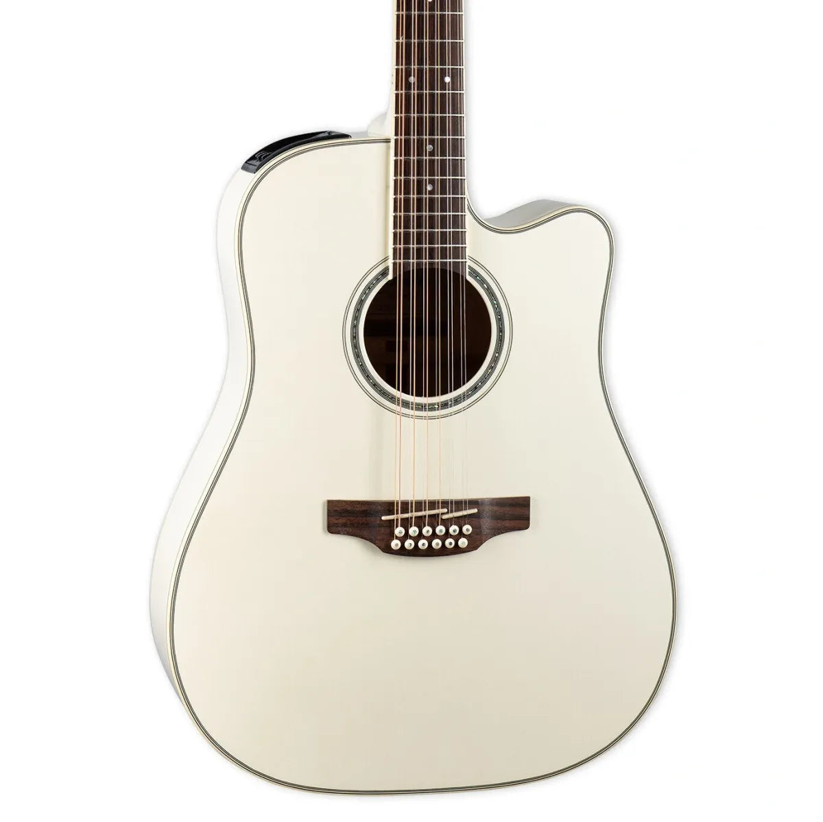Guitarra Docerola Electroacústica Takamine GD37CE-12 PW Pearl White | 12 Cuerdas | Tapa de Abeto Macizo | Incluye Fund