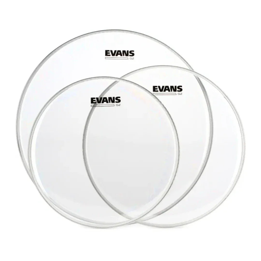 Set de Cueros Evans ETP-G2CLR-S G2 Clear Standard Pack para Toms 12", 13" y 16